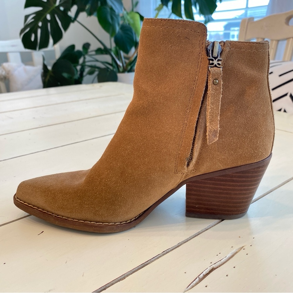 Sam Edelman Jane Leather Suede Western Booties Women’s Size 4 Rodeo Cowgirl - Picture 5 of 13